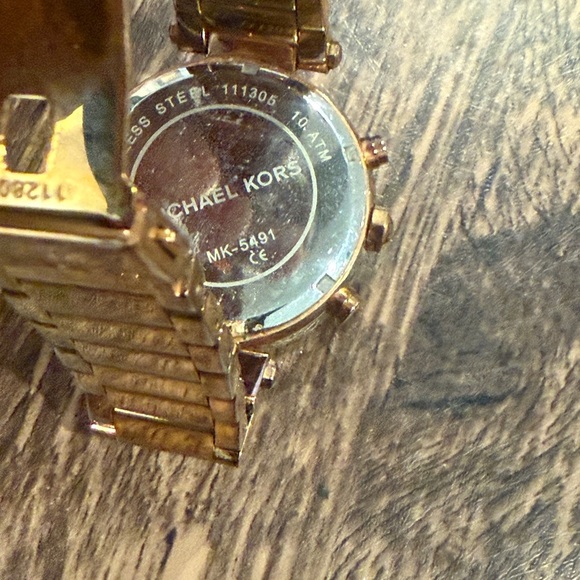 Michael Kors Gold Chronograph Watch with Crystal Embellishments - Picture 7 of 10